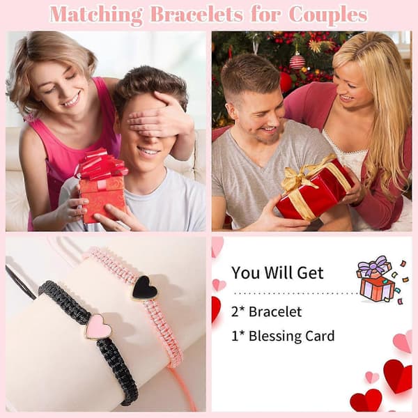 Matchende armbånd til par, matchende pararmbånd til kæreste og