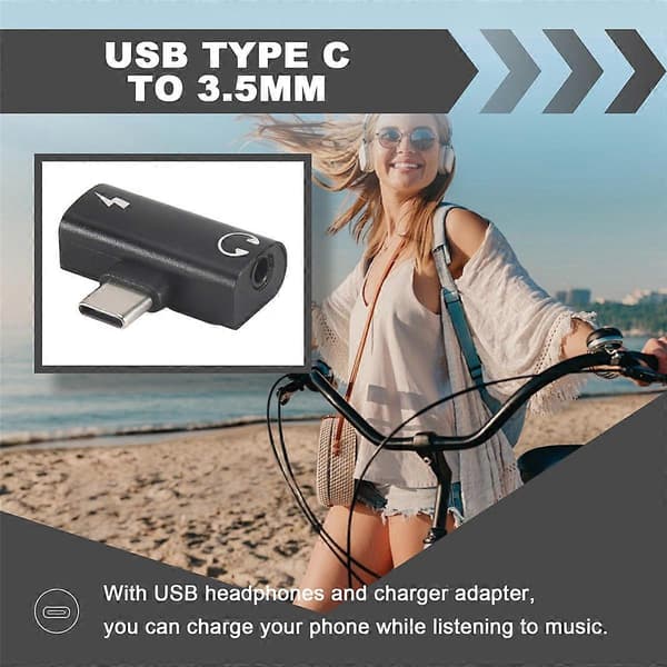 USB Type C til 3,5 mm Jack AUX Audio Hovedtelefon Adapter Audio Konverter
