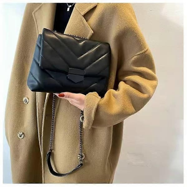 Crossbody-väskor för kvinnor - justerbar rem - svart