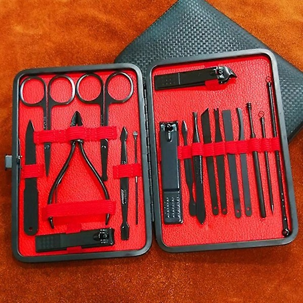 Manikyrset Personlig vård - Nagelklämma Kit Lyx Manikyr 18 I 1 Professionell Pedikyrset