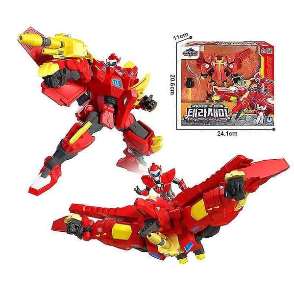 Mini Force 2 Dino Transformationsleksaker Actionfigurer Miniforce X Djurdeformationsleksak D