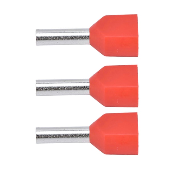 100 stk. isolerede ferruler terminal kobberrør PVC krympekonnektor til 2x18AWG ledning TE1008 YEMAA