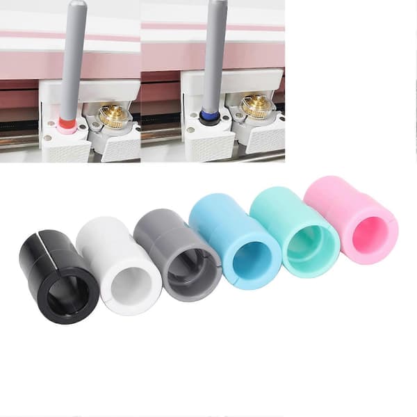 Pen Adapter Pen Adapter Sæt til Sharpie til Cricut (til Explore Air, til Explore Air 2, til Explore Air 3, til Maker) 6 stk. (1 stk. af hver af Sort, Hvid, Grå)