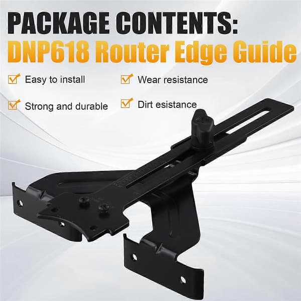 Router Kantguide for Fastmontert Kompakt Router (DNP618), Rett Kantguide for Rask Montering