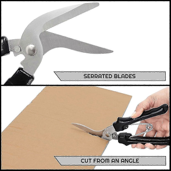 Kraftige Tæppesakse - 20,5 cm / 8,07 tommer Multipurpose Saks - Rustfrit Stål Industrielt Skarpt Blad til Tæppe, Pap, Stof