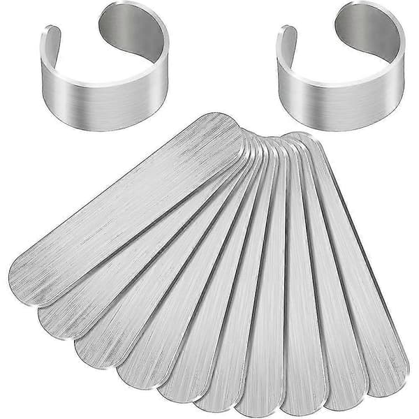 12 Stycken Metall Stämpling Ämnen Ringar Ämnen 1,2 x 5,7 cm B Ämnen Ringar Ämnen Fo