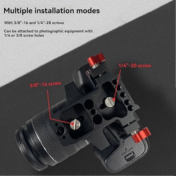 Universal Baseplade med Dobbelt 15mm Stangskinne Klemmer til Kamera Bur Baseplade Stativmontering Pla
