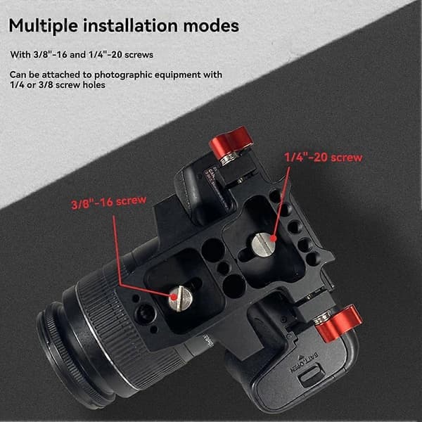 Universal Basplatta med Dubbla 15mm Stångklämmor för Kamerabur Basplatta Stativmontering