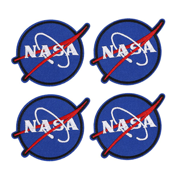 8 st Broderade Märken för Kläder Applikationer Sömnad Dekoration DIY Klistermärke för NASA Stil