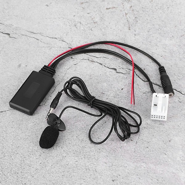 12-nastainen Bluetooth-audiokaapeli auton AUX-sovitinliitin mikrofonilla, sopii Citroen Berlingoon
