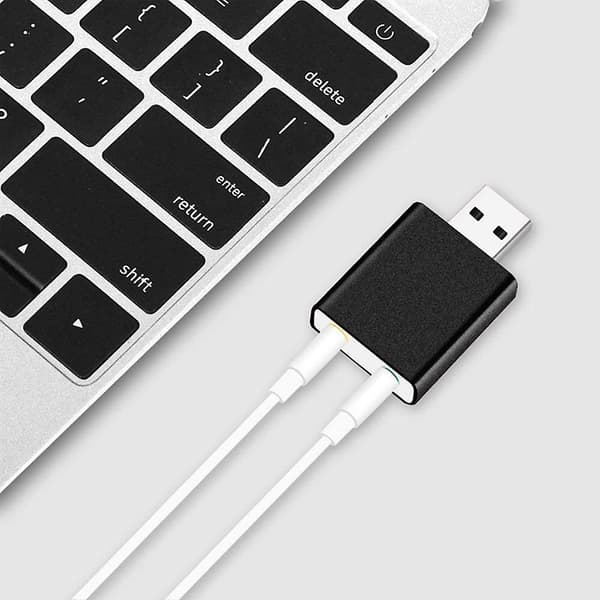 Lydkort USB Audio Interface Hovedtelefonadapter Lydkort Til Mikrofon Højttaler Laptop Computer Eksternt Lydkort