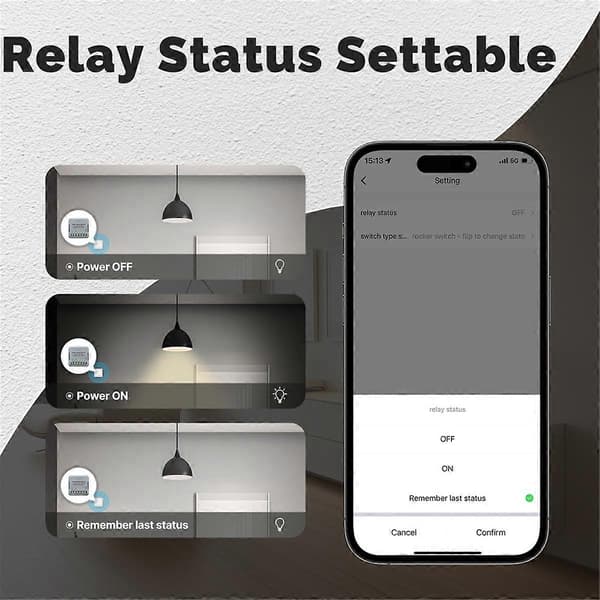 Tuya ZigBee Smart Switch Modul Elförbrukningsmätare DIY Strömbrytare Ljusbrytare 1 Grupp för