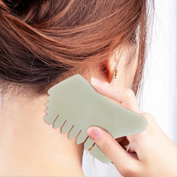 Jade Guasha Kam, Spa Akupunktur Stimuleringspunkter Ansigt Arme