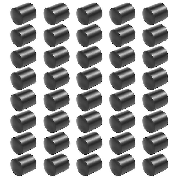 Gummihætter 40 stk. sorte gummi rør ender 10mm runde