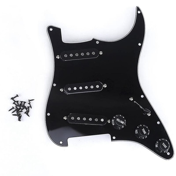 Enkelspols SSS Elektrisk Gitarr Pickguard Pickup Laddad Förtrådad Scratch Plate 11 Hål 3-lagers för ST SQ Gitarr