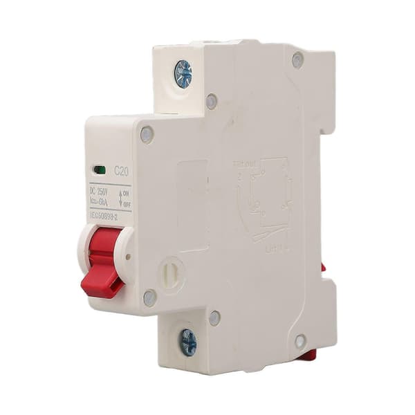 DC Strømafbryder 6000A Brydeevne Skinneinstallation PV Strømafbryder til Solcelle PV System 250V 20A 1P YEMAA