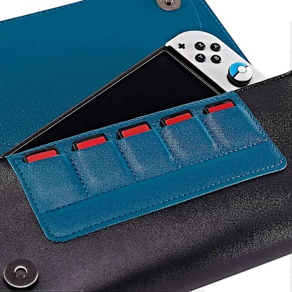 Bryterveske kompatibel med Nintendo Switch og Switch OLED, med spillholder
