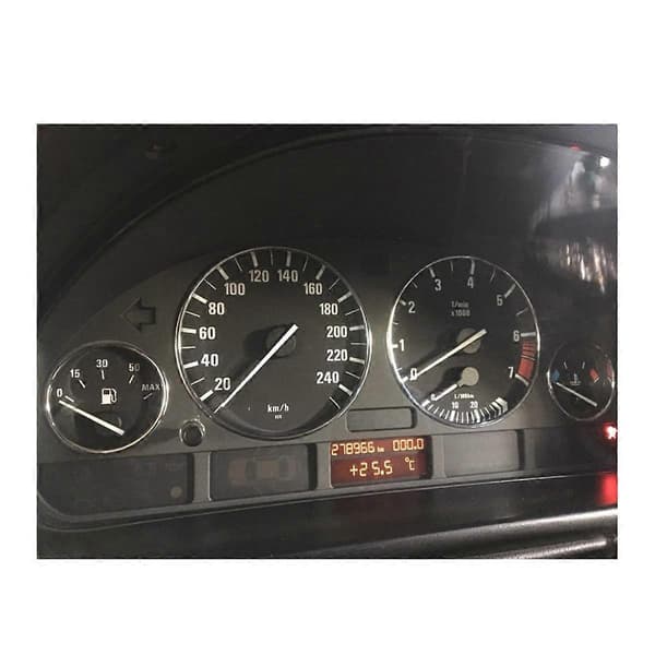 Bilspeedometerkåpa Bezel Trim Instrumentbräda Mätare Ring Set för E39 5-serie E38 7-serie E53 X5