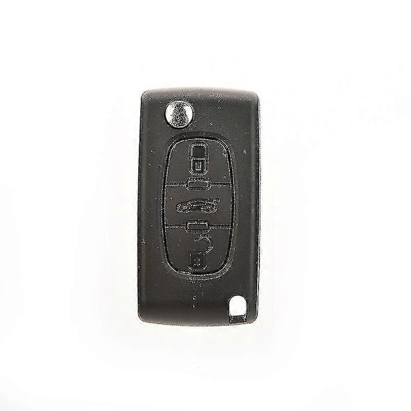 Vikbar Fällbar Fjärrnyckelfodral Skal För Peugeot 407 307 308 607 3 Knappar-Yvan