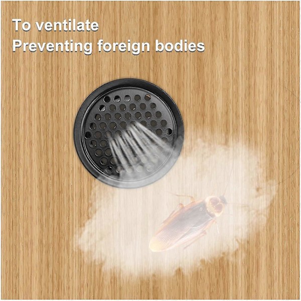 10 stk Runde Ventilationsgitter Mesh Hul Runde Ventilationsgitter Skab Luftventil Hul 35mm Runde Ventilationsgitter