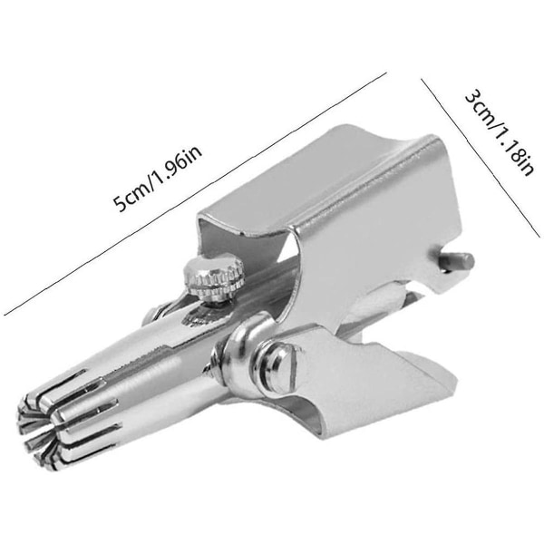 Manuaalinen Nenäkarvatrimmeri Ruostumattomasta Teräksestä Pestävä Karvanpoisto Miehille, Kannettava & Paristoton