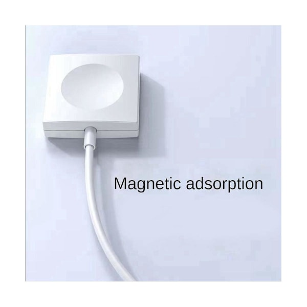 Magnetisk trådløs oplader til ur, 5W mini kompakt bærbar praktisk magnetisk ur trådløs oplader, sort