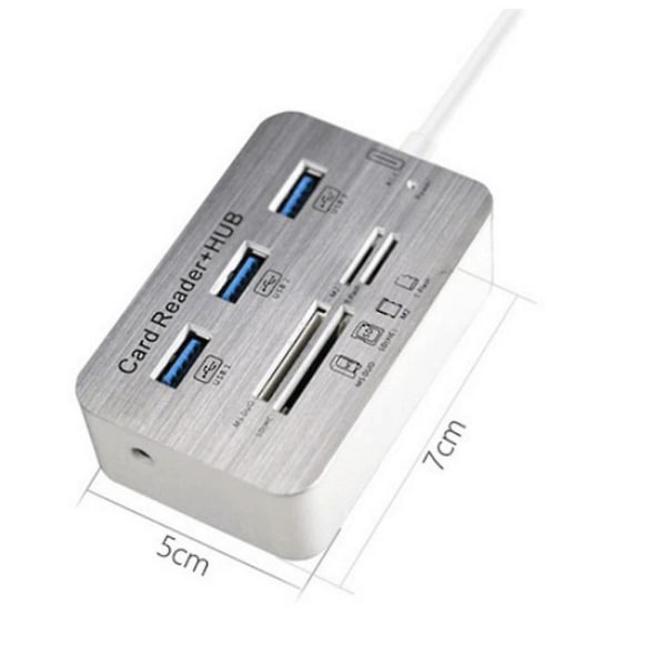 USB Hub 3.0 USB Splitter 3 Porte Extender Multi USB Udvidelse Flere 3 0 Hub SD Kortlæser USB3.