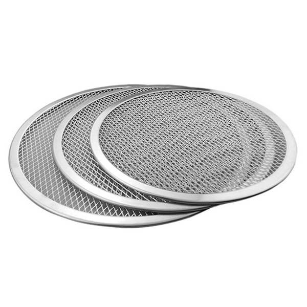 2 stk Professionelle Runde Pizzaovn Bagebakke Grillrist Non-Stick Mesh Net, 12 tommer & 14 tommer