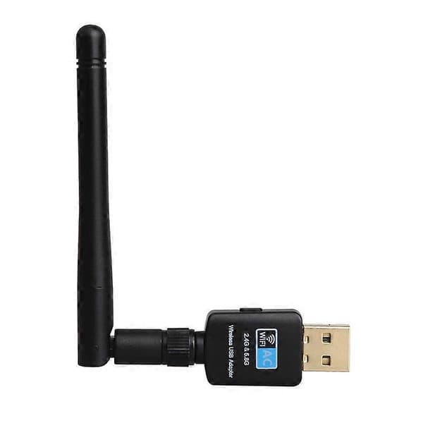Dual Band Trådløst Nettverkskort 360° Roterbart Mini USB WiFi-Stikk