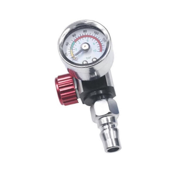 3st Högkvalitativ Färgspruta Luftregulator Tryckmätare & Adapter Pneumatisk Lufttrycksregulator