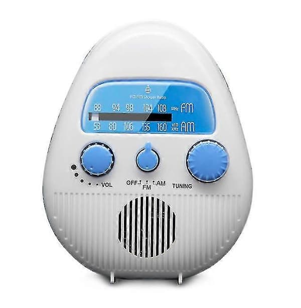 Duschradio med klocka, vattentät, digitalt, hängande
