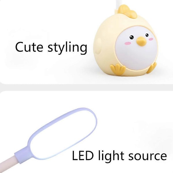 Tecknad Mini LED Liten Skrivbordslampa Skrivbordslampa Studenthem Ögonskydd Lärande Nattlampa Takprojektorlampor Sensorisk Lampa, Hem Sovrum S