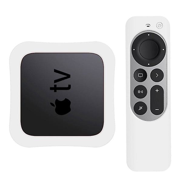 Apple TV 4K (2021) Set-top Box + Fjärrkontroll Silikonfodral - Vit