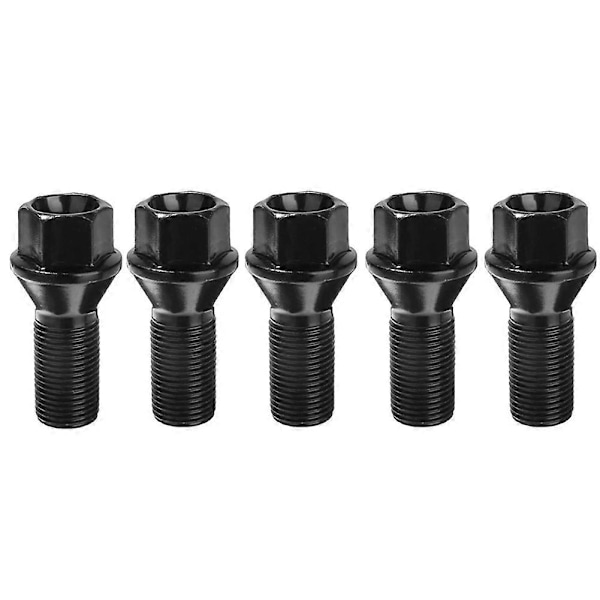 5 kpl M14 x 1.25 Musta Lukkomutteri Teräs 36136781151 - X3 X5 E70 E71 F20 F25 X5 X6