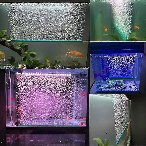 Akvarie Luftsten med Bobler, 4 Styk Luftsten Grå Mikro Boblesten Bar, Luftsten Boble Ilt Diffuser Bar
