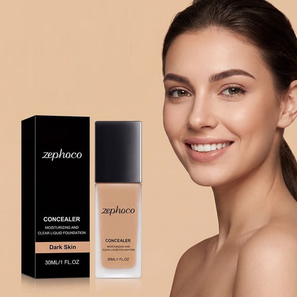 Zephoco Kosteuttava Peitevoide (Tumma Ihonsävy) - 30ml
