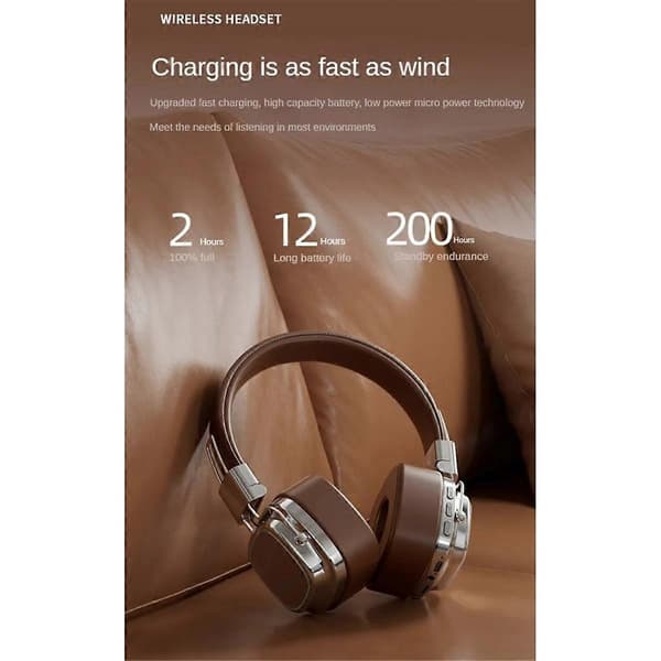 Klassiska Over-Ear Hörlurar Studio DJ Stereo Bluetooth 5.3 Trådlösa Retro Hörlurar Touchkontroll Typ C Hörlurar