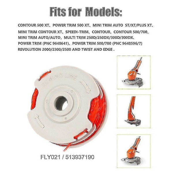 Flymo Sladdlösa Trimmers 4-pack Fly021 Trimmertrådsspole