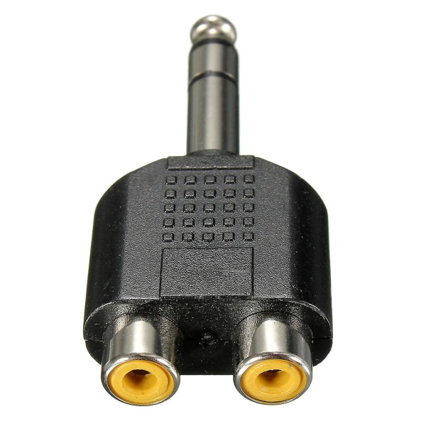 6,35 mm 1/4\" uros stereo - 2 kpl RCA naaras Y-haaroitin ääniadapteri