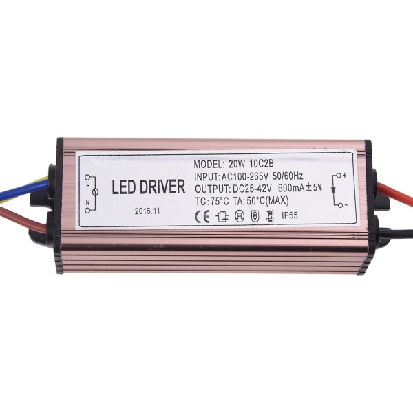 2x 20w Led Driver Power Converter Constant Current Driver Vandtæt transformer