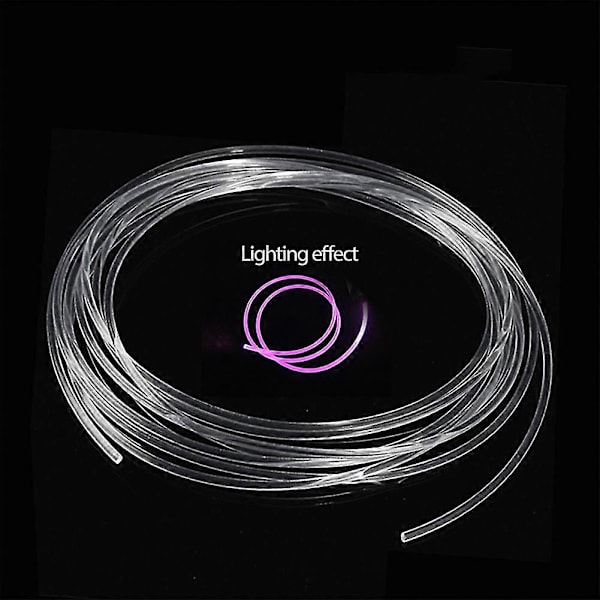 Lång 1M PMMA Sidoljus Optisk Fiberkabel 1.5mm/2mm/3mm Diameter för Bil LED-lampor Stark