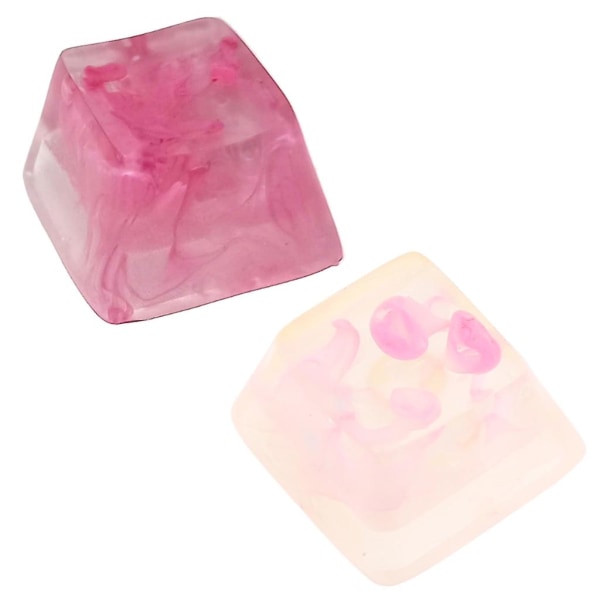 Transparent Rosa Smog Harts Keycap Mekaniskt Tangentbord Keycap R4 Cherry Profil