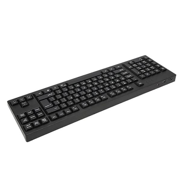 Vasenkätinen näppäimistö 109 näppäintä Micro USB Ergonominen asettelu Plug and Play toimistonäppäimistö yrityksille, kirjanpitoon ja suunnittelijoille