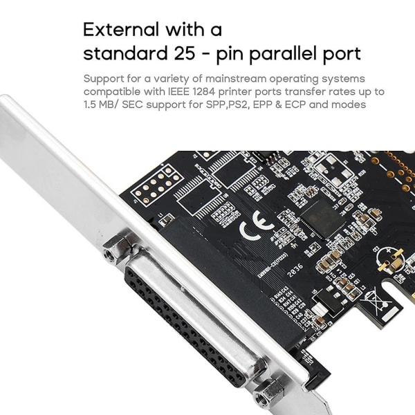 1-ports Parallel Pcie Kort Pci Express Til Parallel Db25 Adapter Kort Controller