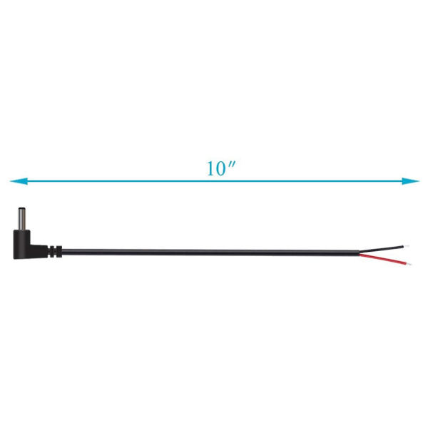 (10 stk.) Udskiftning 3,5 mm x 1,35 mm 90 graders vinkelret DC-strømstik til åben ende ledning