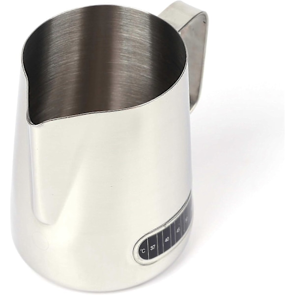 600 ml temperaturmåler pull flower kop rustfrit stål pull flower kop kaffekande med termometer