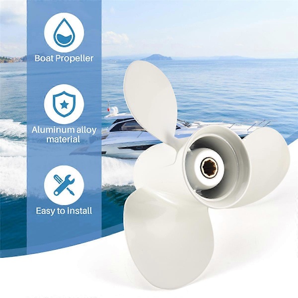 Propeller 9 1/4X11 för Yamaha utombordsmotorer 9.9 HP F9.9 15HP F15C F15 F20 Aluminium 8 Splines