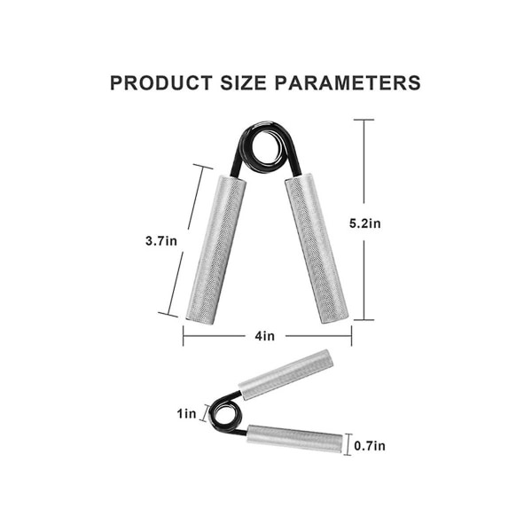 6-pakning 50Lbs - 300Lbs Grip Strengthener Fitness Grip Set, karbonstål Ikke-heavy Duty Grip Strength Trainer