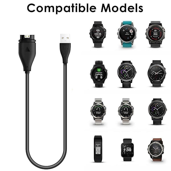 2 st Smartwatch Snabbladdning Datakabel för Garmin Fenix 6 6S 6X Vivoactive 3