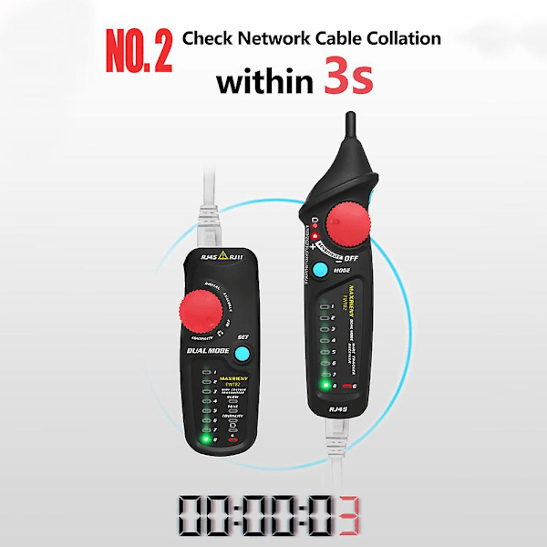 Bside Fwt82 Nettverkskabelsporer Ledningstester Profesjonell Rj45 Rj11 Telefontoner Ethernet Lan Tracer Detektor Linjefinner